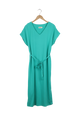 Second Hand Midi-Kleid GBPHILINE aus LENZING™ ECOVERO™ mit Bindegürtel - Amalfi Green - L