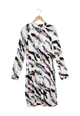 Second Hand Blusenkleid NURA aus LENZING™ ECOVERO™ - Violet / Lime (Zebra) - S