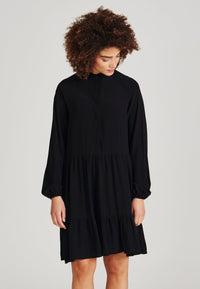 Second hand flounce dress LENDRA from LENZING™ ECOVERO™ - Black - XS