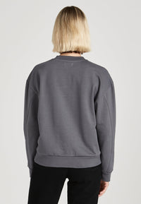 Second hand sweatshirt AURELIE made from organic cotton - Shadow Grey - XL