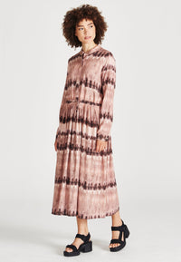 Second hand maxi dress MARINA from LENZING™ ECOVERO™ - Muddy Pink (Tie Dye) - M