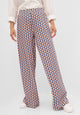 Second Hand Marlenehose MARLEEN aus LENZING™ ECOVERO™ - Terracotta / Blue (Geometric) - XL