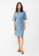 Second Hand Jeanskleid GBELOISE relaxed Fit aus Bio-Baumwolle - Light Blue (Denim) - M