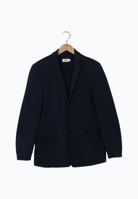 Second hand jacket BENT made from organic cotton - Midnight Blue (Structure) - L