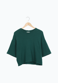 Second Hand Sweater SELMA aus recycelter Baumwolle - Cedar Green - S