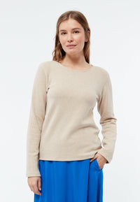 Givn Berlin Sweater GBLUCILLE aus recycelter Baumwolle Sweater Light Beige