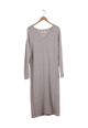 Second hand knitted dress JOSEPHINE made from recycled wool - Light Grey - S