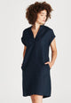 Second hand linen dress BIANCA made of linen - Midnight Blue (Linen) - M