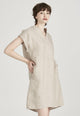 Second Hand Leinenkleid BIANCA aus Leinen - Camel (Linen) - L