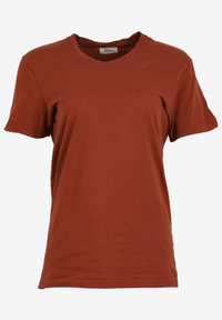 Second hand COLBY T-shirt made from organic cotton - Terracotta - S