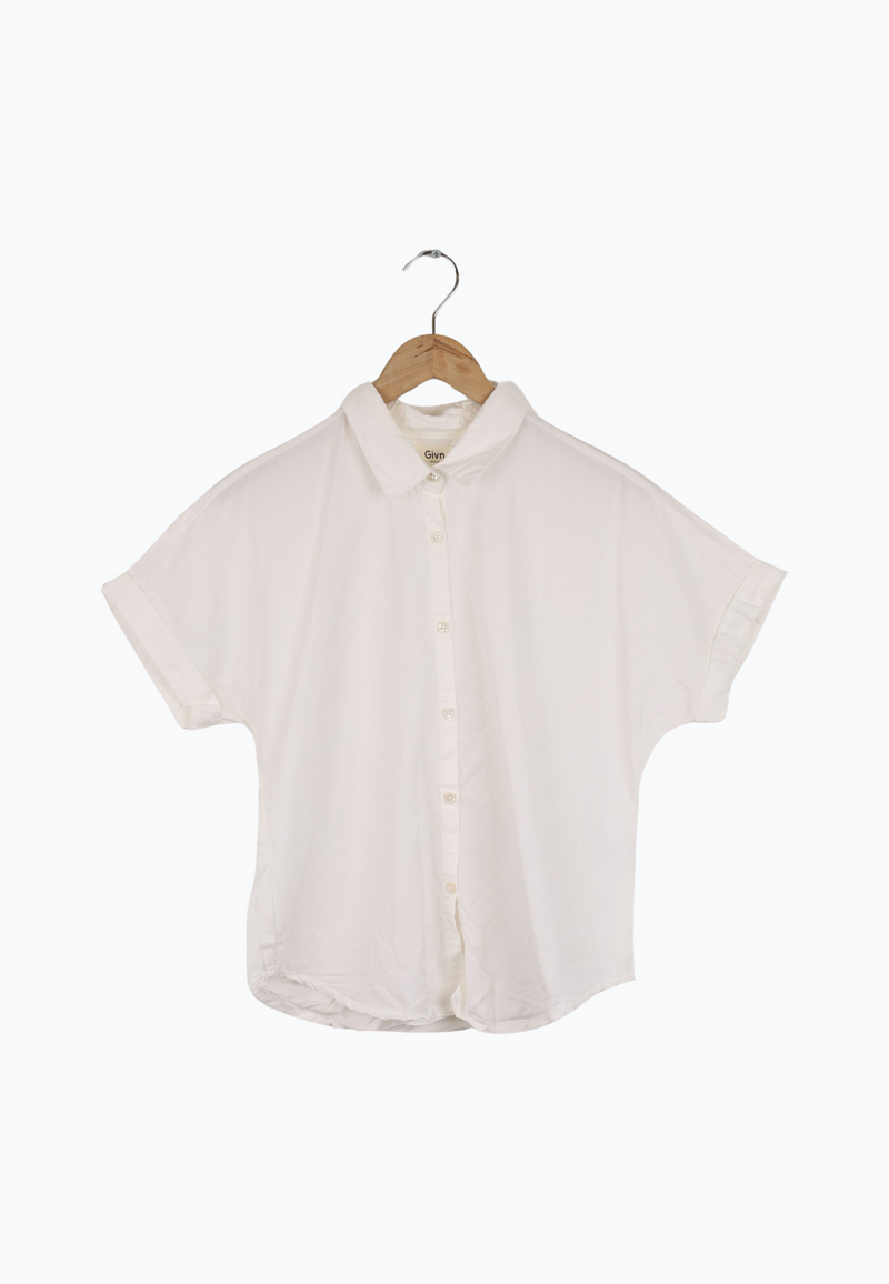 Second Hand Kurzarmbluse GBSARAH relaxed Fit aus LENZING™ ECOVERO™ - White - S