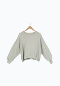 Second hand sweater ARIANA made from organic cotton - Sage - S