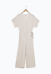 Second Hand Jumpsuit INGA aus LENZING™ ECOVERO™ - Clay / White (Flowers) - M