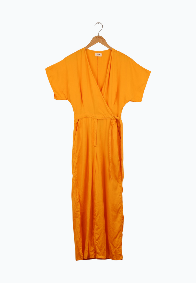 Second hand jumpsuit INGA made from TENCEL™ Lyocell - Mango Orange (Tencel) - S