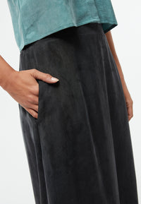 Givn Berlin A-Linien-Rock GBVANA aus TENCEL™ mit Peach-Effekt Skirt Black (Tencel)