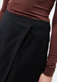 Givn Berlin Asymetrischer Rock GBVIVI aus Wolle Skirt Black