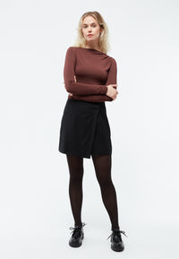 Givn Berlin Asymetrischer Rock GBVIVI aus Wolle Skirt Black