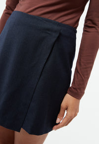 Givn Berlin Asymetrischer Rock GBVIVI aus Wolle Skirt Midnight Blue