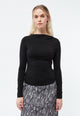 Givn Berlin Asymetrisches Longsleeve GBRONJA aus TENCEL™ Longsleeve Black (Tencel)