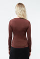 Givn Berlin Asymetrisches Longsleeve GBRONJA aus TENCEL™ Longsleeve Burned Brown (Tencel)
