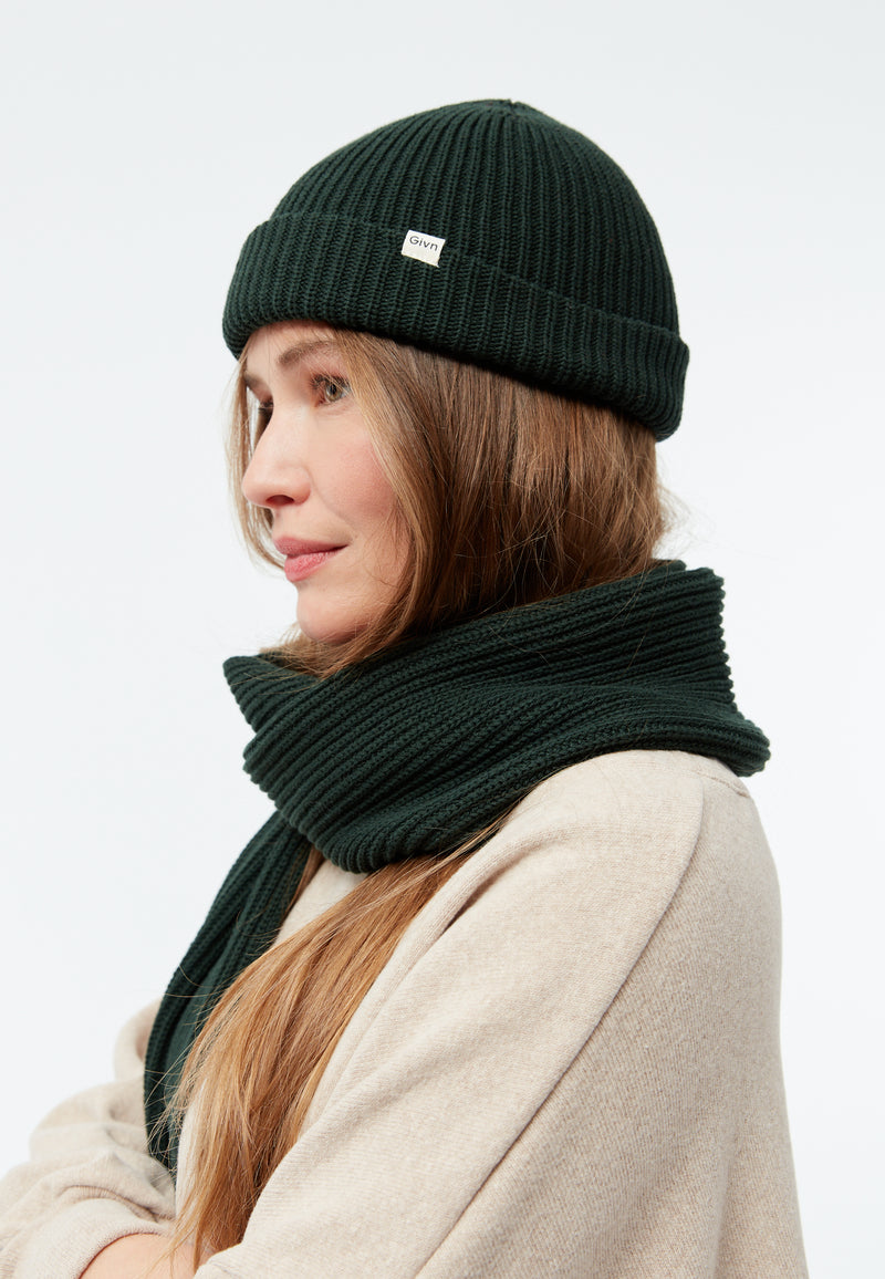 Givn Berlin Beanie GBCHRISTOF aus Bio-Baumwolle Beanie Bottle Green