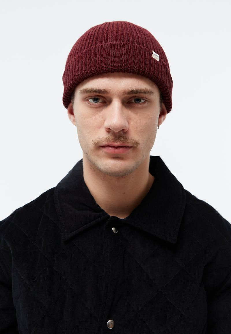 Givn Berlin Beanie GBCHRISTOF aus Bio-Baumwolle Beanie Burgundy