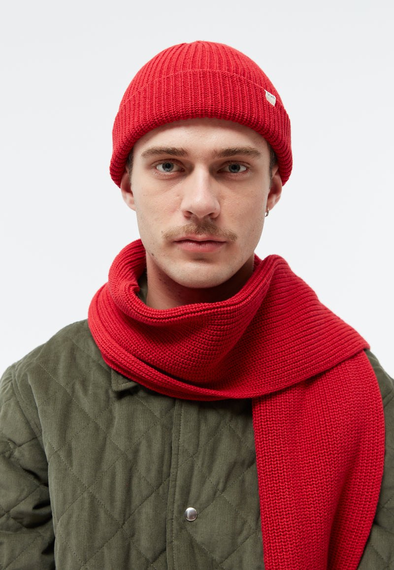 Givn Berlin Beanie GBCHRISTOF aus Bio-Baumwolle Beanie Crimson