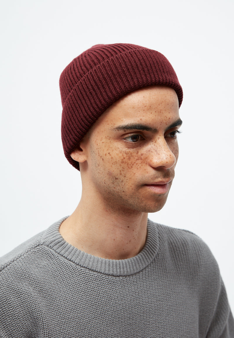 Givn Berlin Beanie GBHEKTOR aus Bio-Merinowolle Beanie Burgundy (Merino)