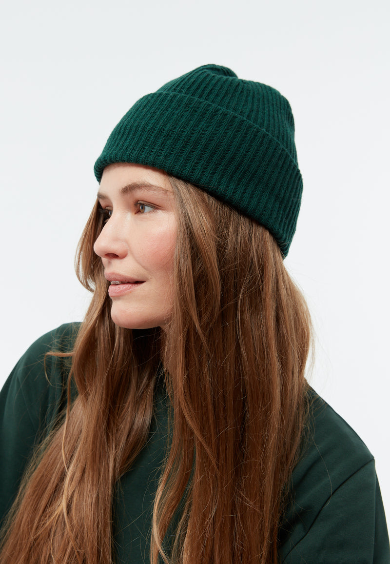 Givn Berlin Beanie GBParis aus Bio-Baumwoll Strick Beanie Bottle Green