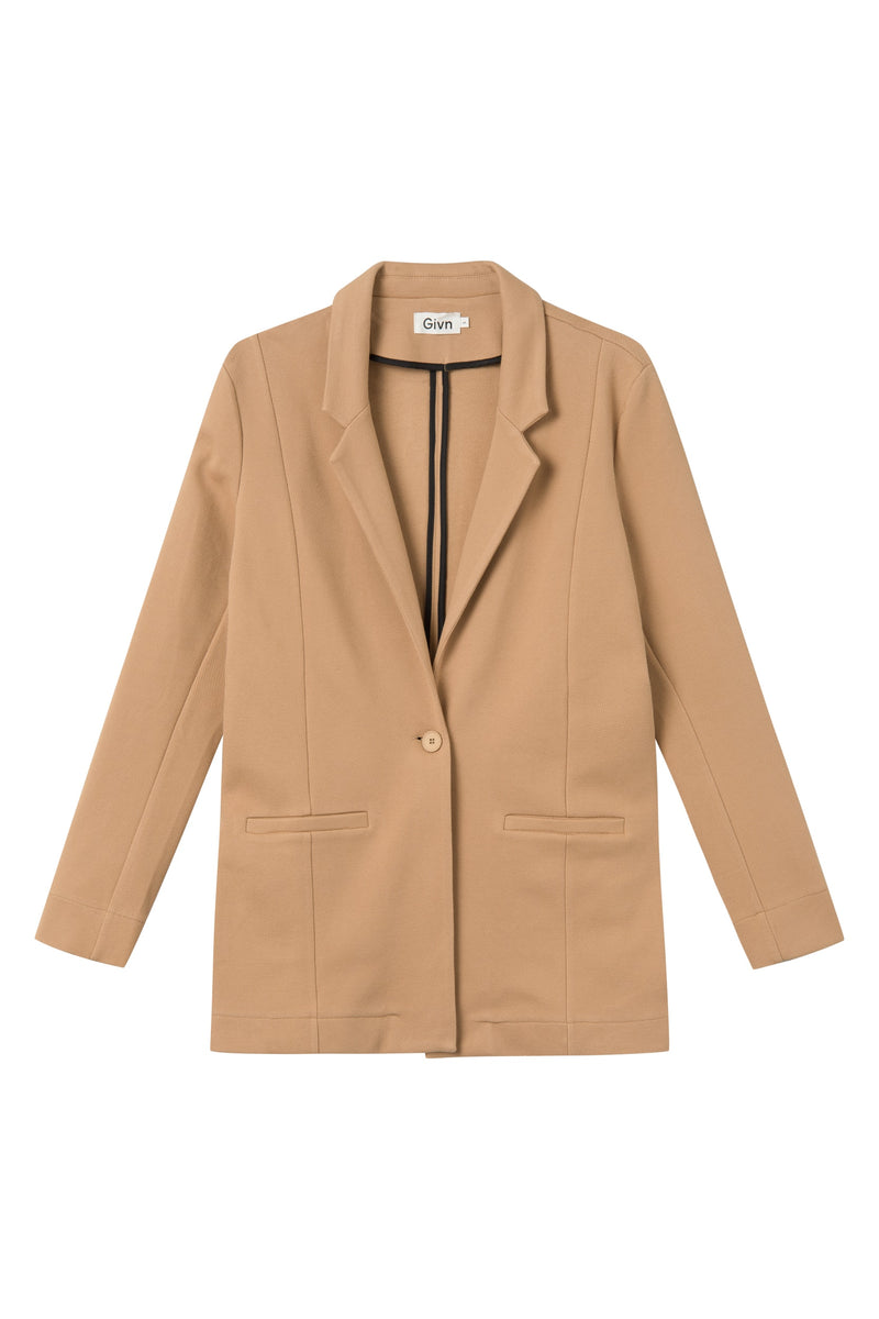 Givn Berlin Blazer NICOLE aus Bio-Baumwolle Blazer Light Camel (Structure)