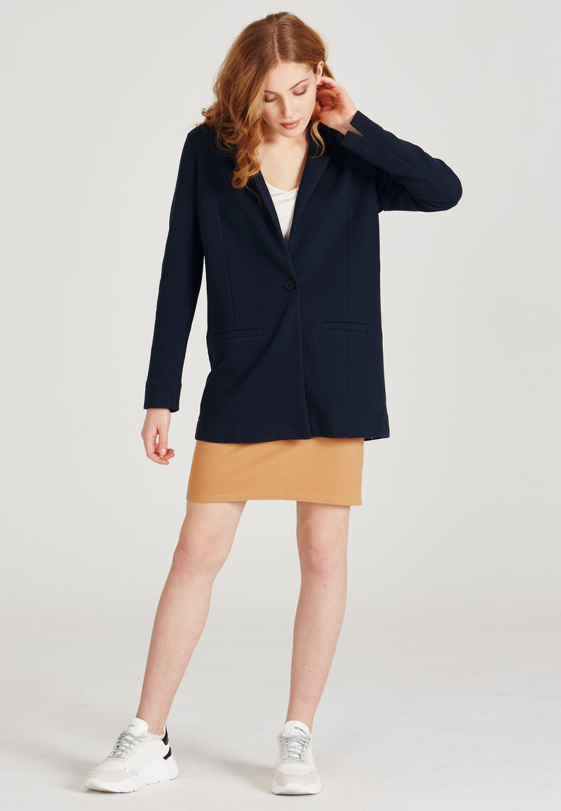 Givn Berlin Blazer NICOLE aus Bio-Baumwolle Blazer Midnight Blue (Structure)