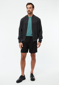 Givn Berlin Blousonjacke GBKENO relaxed aus TENCEL™ mit Peach-Effekt Jacket Black (Tencel)