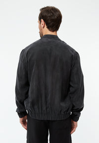 Givn Berlin Blousonjacke GBKENO relaxed aus TENCEL™ mit Peach-Effekt Jacket Black (Tencel)