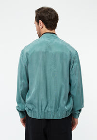 Givn Berlin Blousonjacke GBKENO relaxed aus TENCEL™ mit Peach-Effekt Jacket Graphite Green (Tencel)