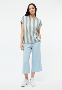 Givn Berlin Bluse GBFENNA aus LENZING™ ECOVERO™ Blouse Ice Water Blue / Faded Olive (Stripes)
