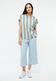 Givn Berlin Bluse GBFENNA aus LENZING™ ECOVERO™ Blouse Ice Water Blue / Faded Olive (Stripes)