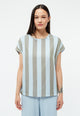 Givn Berlin Bluse GBFENNA aus LENZING™ ECOVERO™ Blouse Ice Water Blue / Faded Olive (Stripes)