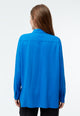 Givn Berlin Bluse GBIVA aus LENZING™ ECOVERO™ mit Stehkragen Blouse Electric Blue