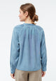 Givn Berlin Bluse GBSMILLA mit Puffärmeln aus TENCEL™ mit Peach-Effekt Blouse Cloudy Blue (Tencel)