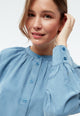 Givn Berlin Bluse GBSMILLA mit Puffärmeln aus TENCEL™ mit Peach-Effekt Blouse Cloudy Blue (Tencel)