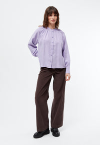 Givn Berlin Bluse GBSMILLA mit Puffärmeln aus TENCEL™ mit Peach-Effekt Blouse Light Amethyst (Tencel)