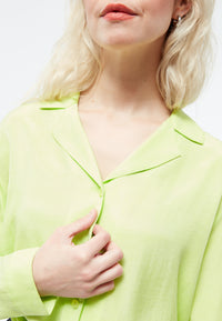 Givn Berlin Bluse GBZORA aus TENCEL™ mit Reverskragen Blouse Lime Green (Tencel)