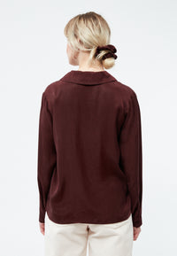 Givn Berlin Bluse GBZORA aus TENCEL™ mit Reverskragen Blouse Wine Red (Tencel)