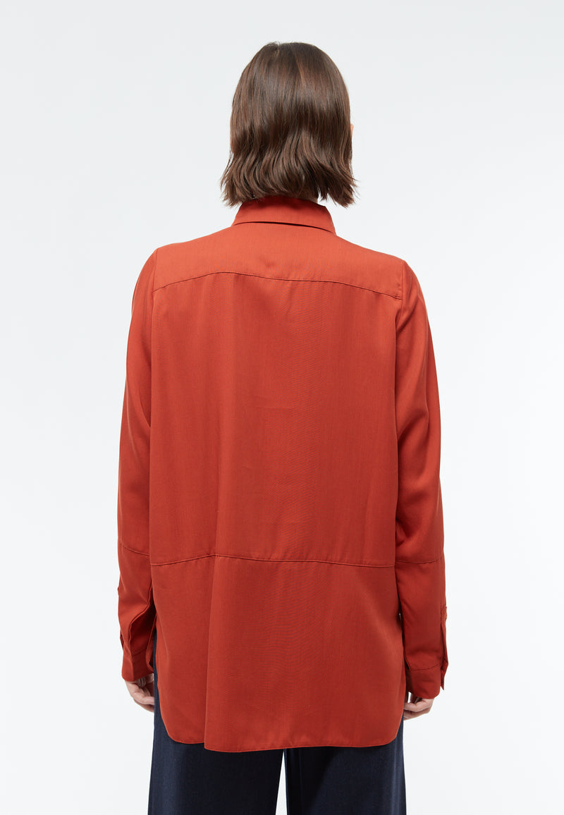 Givn Berlin Bluse IVY aus TENCEL™ REFIBRA™ Lyocell Blouse Rusty Orange (Refibra)