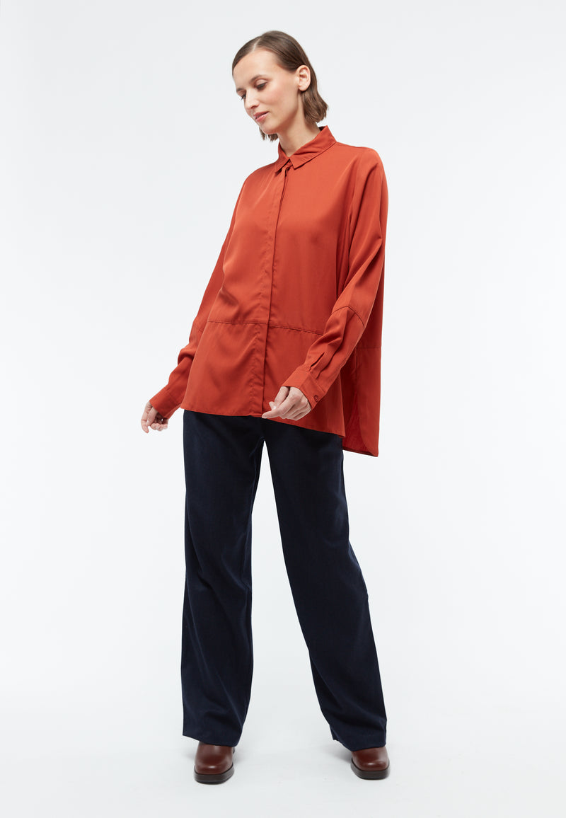 Givn Berlin Bluse IVY aus TENCEL™ REFIBRA™ Lyocell Blouse Rusty Orange (Refibra)