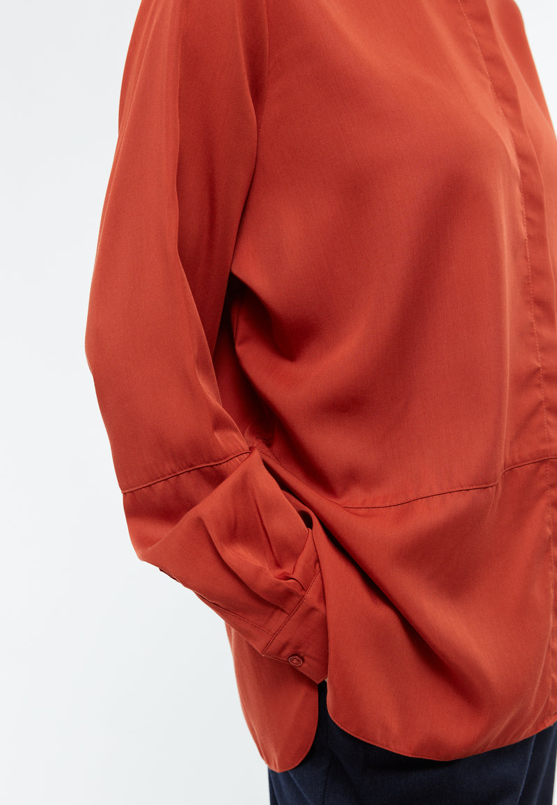 Givn Berlin Bluse IVY aus TENCEL™ REFIBRA™ Lyocell Blouse Rusty Orange (Refibra)