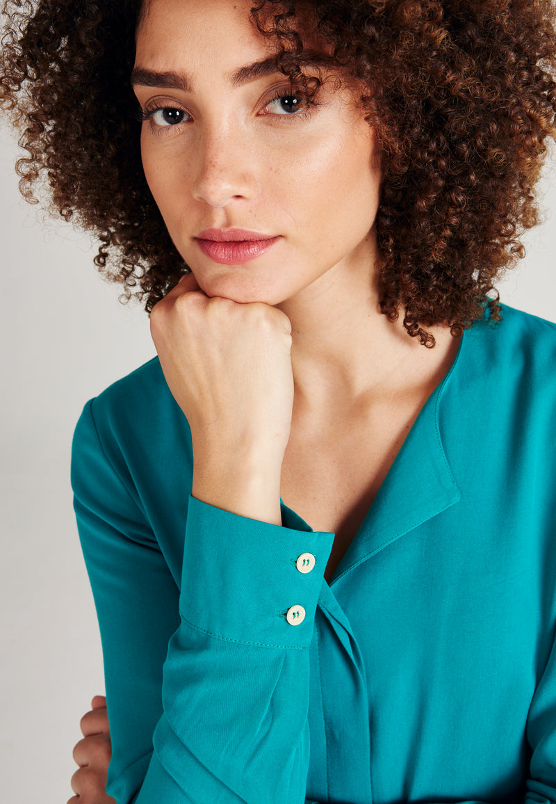Givn Berlin Bluse ZOE aus TENCEL™ Lyocell Blouse Sea Green (Tencel)