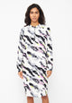 Givn Berlin Blusenkleid NURA aus LENZING™ ECOVERO™ Dress Violet / Lime (Zebra)