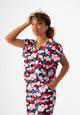 Givn Berlin Blusenshirt GBRUBY relaxed Fit aus LENZING™ ECOVERO™ Blouse Red / Pink (Flowers)