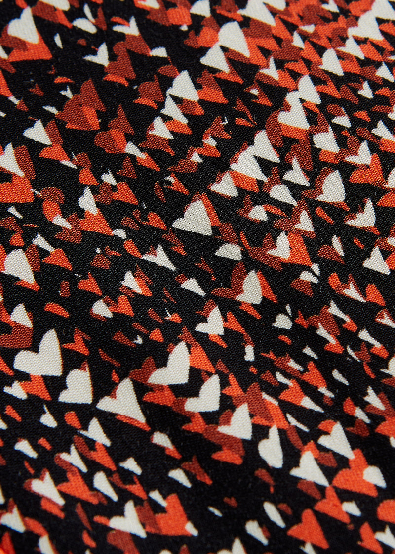 Givn Berlin Blusenshirt ISLA aus LENZING™ ECOVERO™ Blouse Black / Orange (Hearts)